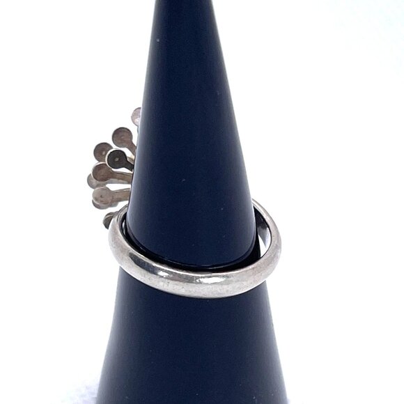 VTG Beau Sterling Silver Faux Pearl Sputnik Starburst Ring Mid Century Size 6.25 - Picture 5 of 9